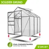 BRAST Gewächshaus Aluminium mit Fundament | 190x190x195cm | Produktbild-Vorschau 7