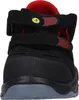 A close-up, front view of a black safety shoe with red accents. Produktbild-Vorschau