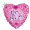 18"/Ø46cm Herz Folienballon "Happy Birthday"  Princess Produktbild-Vorschau 1