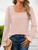 ASKSA Damen Langarm T-Shirt Gestreifte Quadratischer Produktbild-Vorschau 2