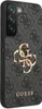 A close-up view of a smartphone case with a repeating Guess logo pattern and a prominent Guess logo emblem. Produktbild-Vorschau