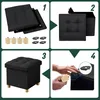 Pouf Relaxdays con vano portaoggetti, imbottito, A x L x P: Anteprima dell’immagine prodotto 6