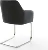 DELIFE Freischwinger Greg-Flex Echt-Leder Schwarz Produktbild-Vorschau 5