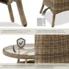 Table de jardin en rotin d'aluminium avec plateau en verre Voir les images du produit 5