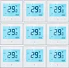 A collage of nine identical digital thermostats. Produktbild-Vorschau