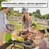 IvoQ Klapptisch – 180 cm – Rattan-Optik – Schwarz – Produktbild-Vorschau 6