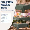 Leinen Tischdecke 140 cm rund dunkelgrün Produktbild-Vorschau 3