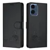 Leder Hülle für Motorola Moto G24 Power Süße Katze Flip Produktbild-Vorschau 2