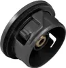 A close-up view of a black vacuum cleaner attachment with a brass fitting. Produktbild-Vorschau