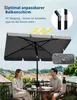 Rechteckiger Sonnenschirm - Gartenschirm mit Ständer - UPF Produktbild-Vorschau 5