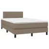 Boxspringbett mit Matratze & LED Taupe 120x200 cm Stoff Produktbild-Vorschau 3
