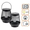 Solar Laterne schwarz 15 x 13 cm mit Flammeneffekt - 2er Produktbild-Vorschau 4