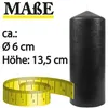 Wachskerzen Schwarz Stumpenkerzen Ø6cm x 13,5cm - Kerze in Produktbild-Vorschau 3