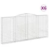 Gabionen mit Hochbogen 6 Stk. 400x30x180/200cm Verzinktes Produktbild-Vorschau 1