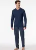 langer Schiesser Pyjama Admiralblau Produktbild-Vorschau 6