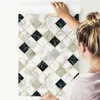 10m VLIES TAPETE Rolle MARMOR Mosaik geometrisches Muster Produktbild-Vorschau 3