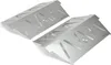 Two silver-colored metal heat deflectors for a grill, shown from a slightly elevated angle against a white background. Produktbild-Vorschau