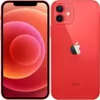A red Apple iPhone 12 mini is shown from the front and back. Produktbild-Vorschau