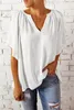 ASKSA Damen Elegant Hemd Rüsche Casual Shirt V-Ausschnitt Produktbild-Vorschau 2