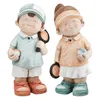 Dekoratívna figúrka "Mia & Milo" v sade 2 z liateho kameňa Náhľad obrázku produktu 2
