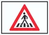 Schild Achtung Fußgängerüberweg Symbol A3 (297x420mm) Produktbild-Vorschau 1