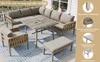 MERAX Gartenlounge-Set mit Sitz- und Rückenkissen, 5-tlg., Produktbild-Vorschau 8