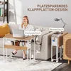 HOMCOM – Skladací písací stôl, malý, 80 cm, s kolieskami, Náhľad obrázku produktu 4