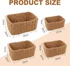 Set mit 4 handgeflochtenen Naturweidenkörben, rechteckig, Produktbild-Vorschau 2