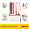 Chaise longue - rayée étroite - rouge - pliable - en bois Voir les images du produit 2