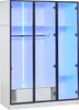 Kleiderschrank - 110x50x160 cm weiß - 3 Glastüren & Produktbild-Vorschau 16