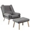 Idohome - Ausklappbarer Sessel mit Fußhocker LILA Produktbild-Vorschau 8