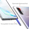 A close-up view of a transparent phone case on a Samsung Galaxy Note 10 Plus, highlighting camera protection and S-Pen compatibility. Anteprima dell’immagine prodotto