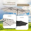 COSTWAY Ombrellone doppio 450x260cm con LED solari e Anteprima dell’immagine prodotto 5
