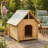 Mucola Hundehütte Outdoor 95CM wetterfest Hundekäfig Holz Produktbild-Vorschau 4