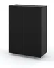 A black cabinet with two doors is shown against a white background. Produktbild-Vorschau