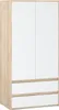 STIV Möbel | Armoire Sonoma Chêne/Blanc Mat 90x50x180 cm | Voir les images du produit 1