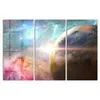DEQORI Glasbild Echtglas 3x50x100 cm 'Farbige Galaxie' Produktbild-Vorschau 2
