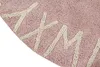 Baumwollteppich mit Buchstabenmuster - rosa - 150 Ø Produktbild-Vorschau 7