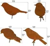 4 Edelrost Metall Vogel Stecker Gartendeko Rostoptik mit Produktbild-Vorschau 7