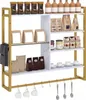 COSTWAY Scaffale a muro a 6 ripiani, scaffale sospeso con 8 Anteprima dell’immagine prodotto 1