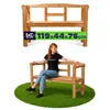 Panca da giardino KADAX con schienale in legno Park 119 cm Anteprima dell’immagine prodotto 1