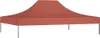 A terracotta red party tent roof supported by thin metal legs, shown against a white background. Náhľad obrázku produktu