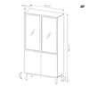 BETTSO Hohe verglaste Vitrine mit LED-Beleuchtung Glas Produktbild-Vorschau 6
