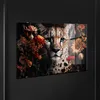 STYLER, tableau en verre 80x120 cm, lion avec des fleurs, Voir les images du produit 5