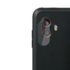Close-up of a smartphone camera lens protector applied to a phone. Voir les images du produit