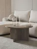 Selsey Ovo - Couchtisch rund 76x76 cm Holzoptik Nussbaum Produktbild-Vorschau 2