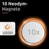 ECENCE Neodym Magnete 10 Stk. - Runde Supermagnete - Extrem Produktbild-Vorschau 3
