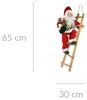 Dekoratívna vianočná figúrka Santa Clausa na rebríku Náhľad obrázku produktu 5