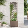 vidaXL Kvetináč s mriežkou 43x43x142 cm PP Mocha Náhľad obrázku produktu 3