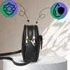 Borsa portacellulare in pelle nera, borsa a tracolla Anteprima dell’immagine prodotto 11